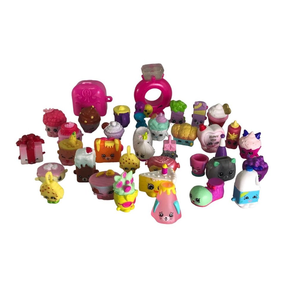 Lot of 37  Shopkins 22 Pencil Toppers 15 Non Pencil Toppers Backpack Rhonda Ring - Picture 3 of 12